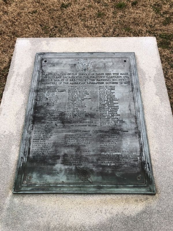 Yorktown Campaign Memorial image. Click for full size.