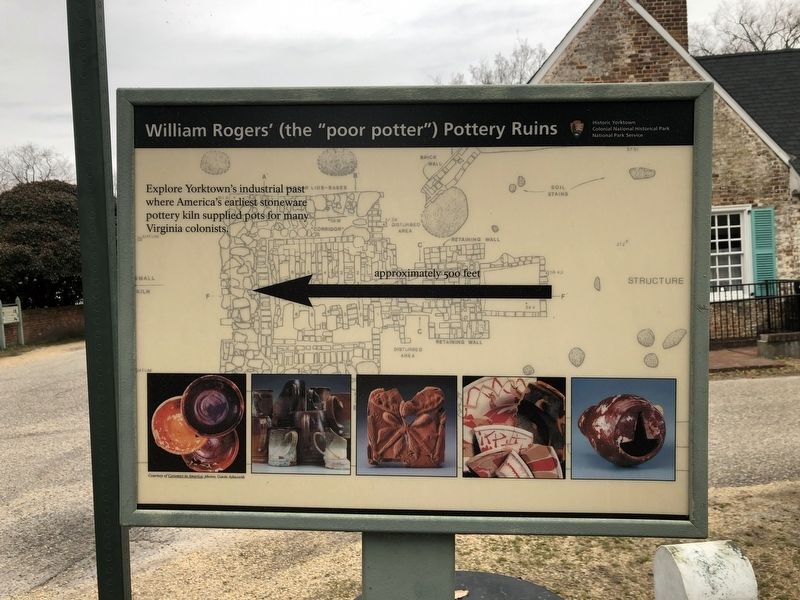 William Rogers' (the "poor potter") Pottery Ruins Marker image. Click for full size.
