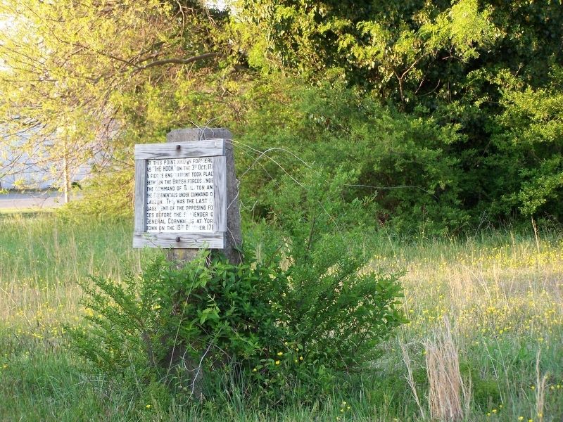 Earlier marker located in field at the Hook image. Click for full size.