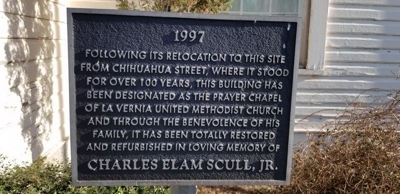Marker for the Prayer Chapel of the La Vernia United Methodist Church image. Click for full size.