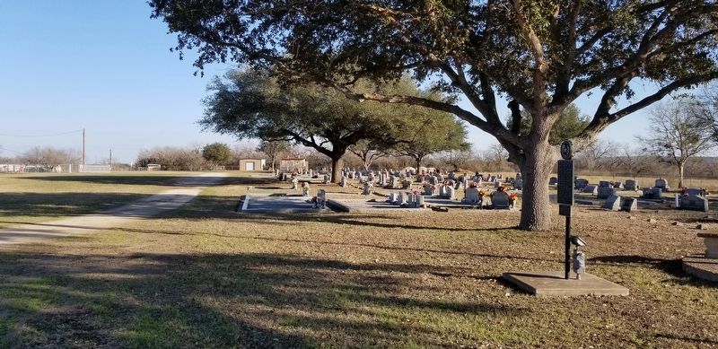 A view of the Immanuel Lutheran Cemetery and marker image. Click for full size.