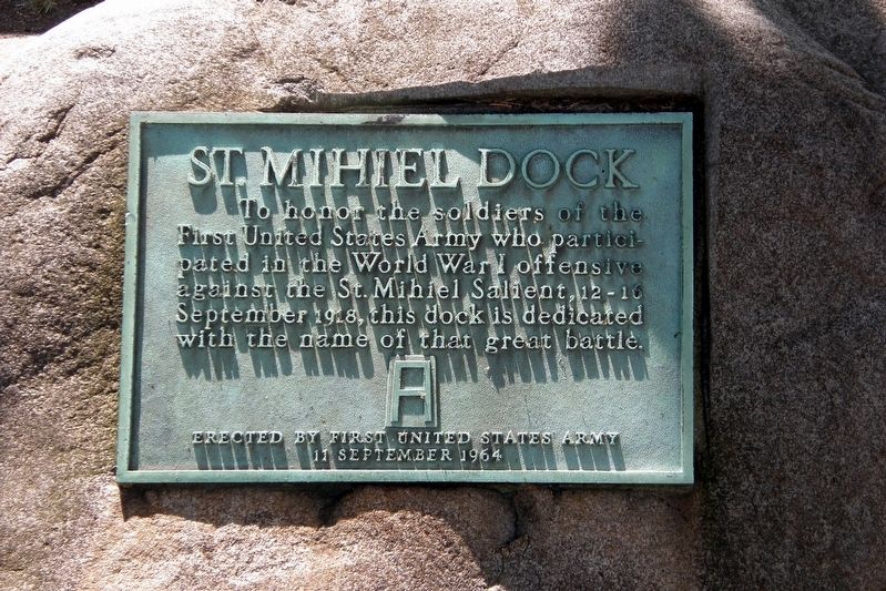 St. Mihiel Dock plaque. Click for full size. St. Mihiel Dock plaque image. Click for full size.