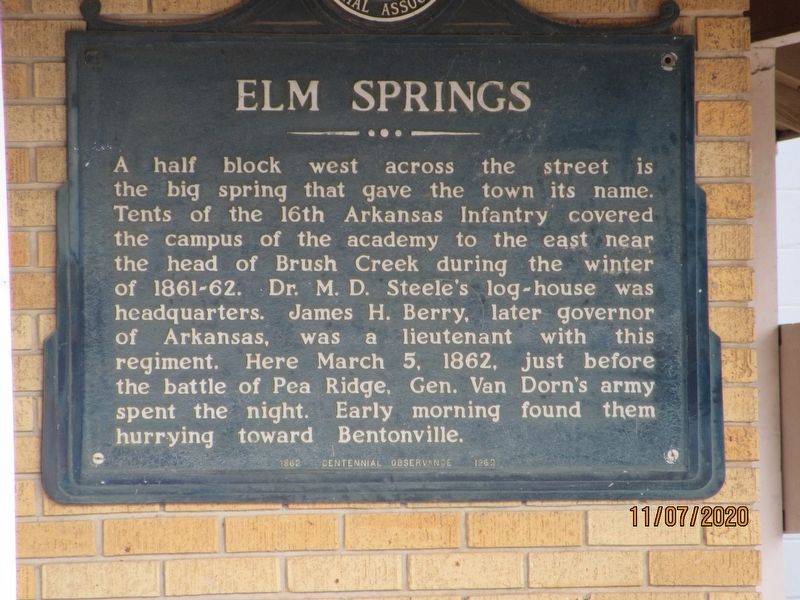 ELM SPRINGS Marker image. Click for full size.