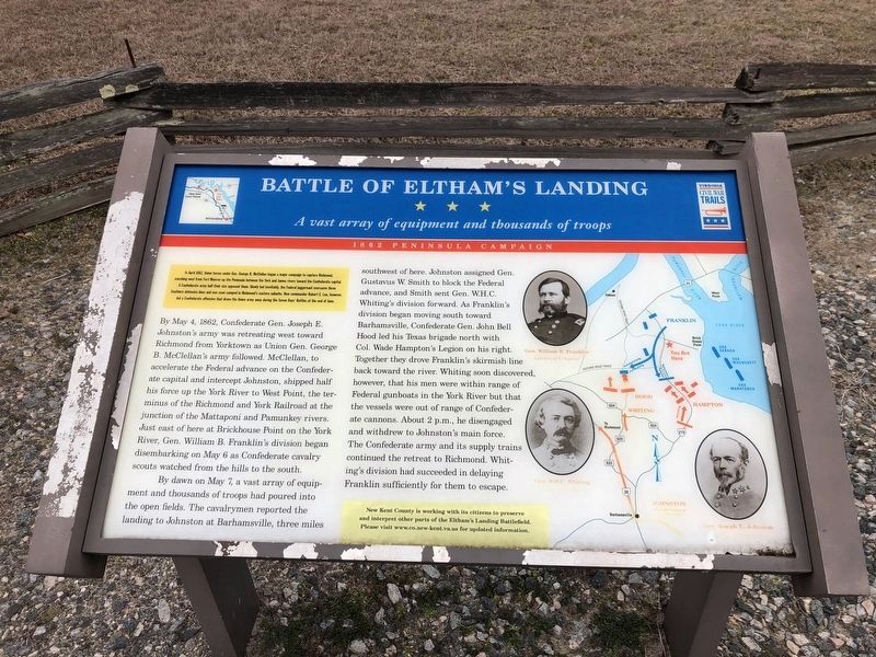 Battle of Elthams Landing Marker image. Click for full size.