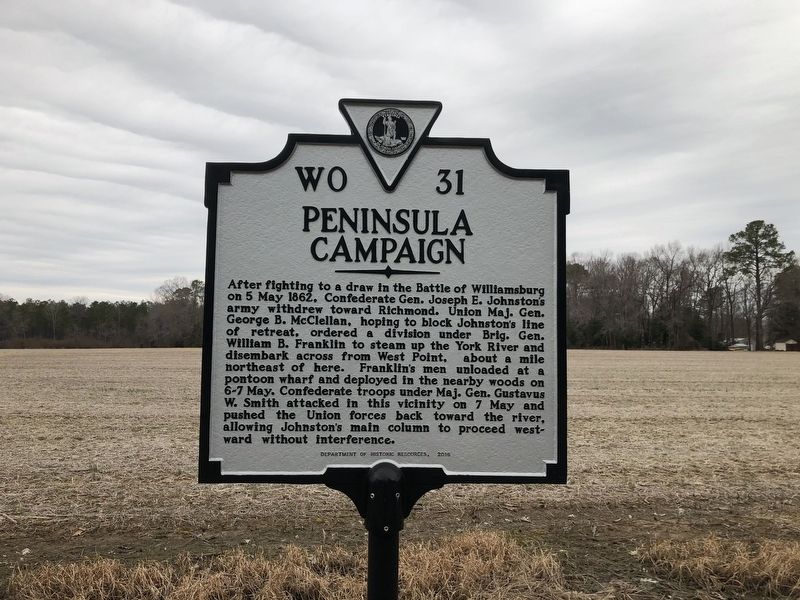 Peninsula Campaign Marker image. Click for full size.