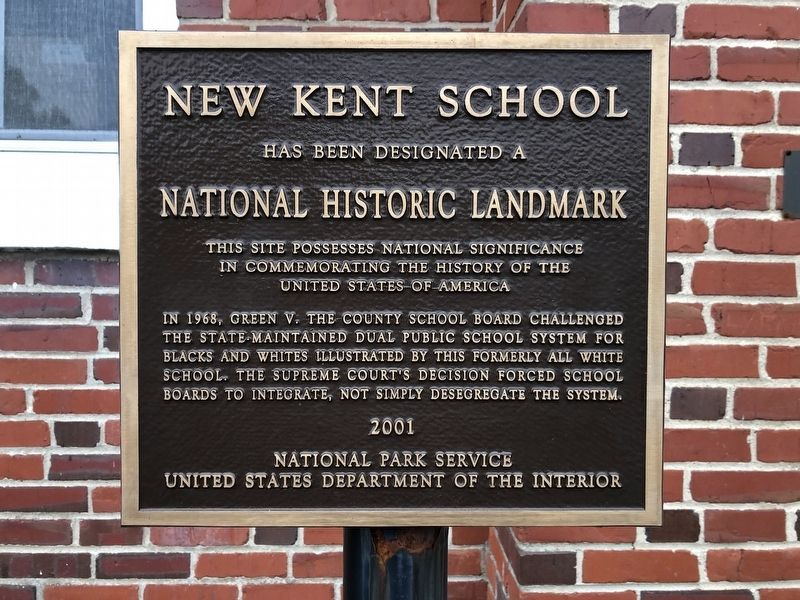New Kent School Marker image. Click for full size.