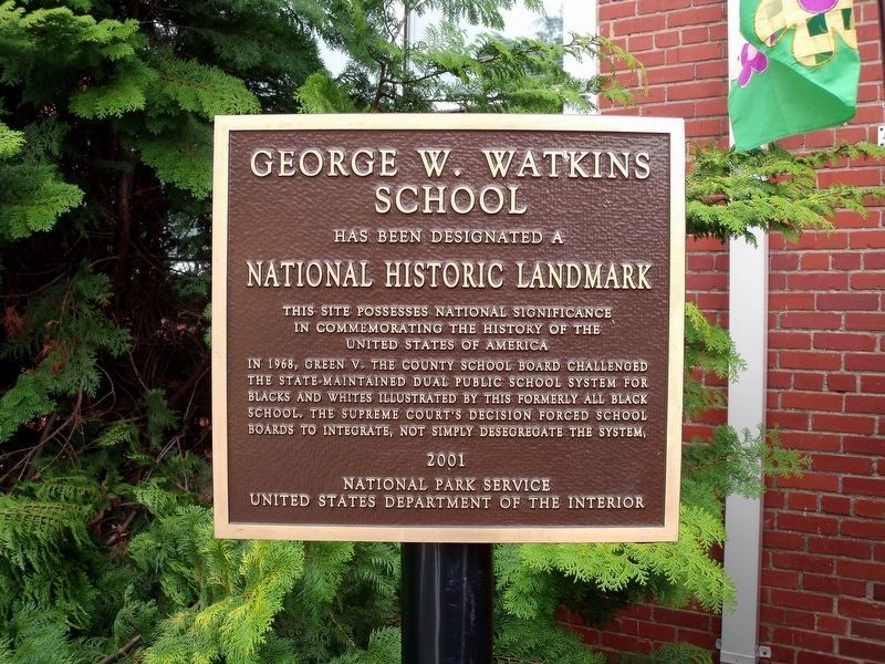 George W. Watkins School Marker image. Click for full size.