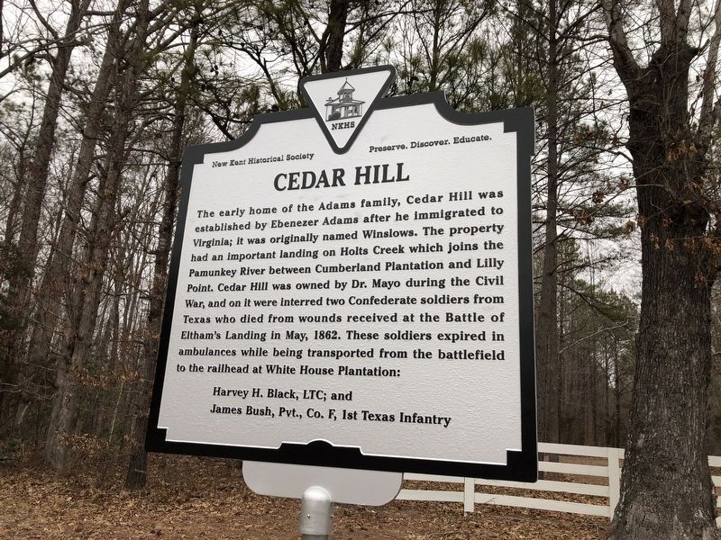 Cedar Hill Marker image. Click for full size.