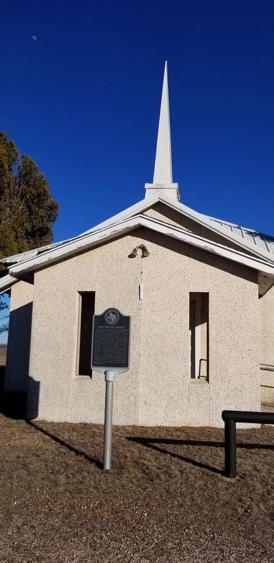 Olin Baptist Church and Marker image. Click for full size.