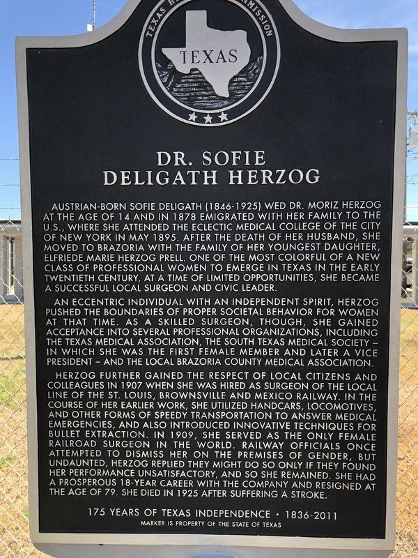 Dr. Sofie Deligath Herzog Marker image. Click for full size.