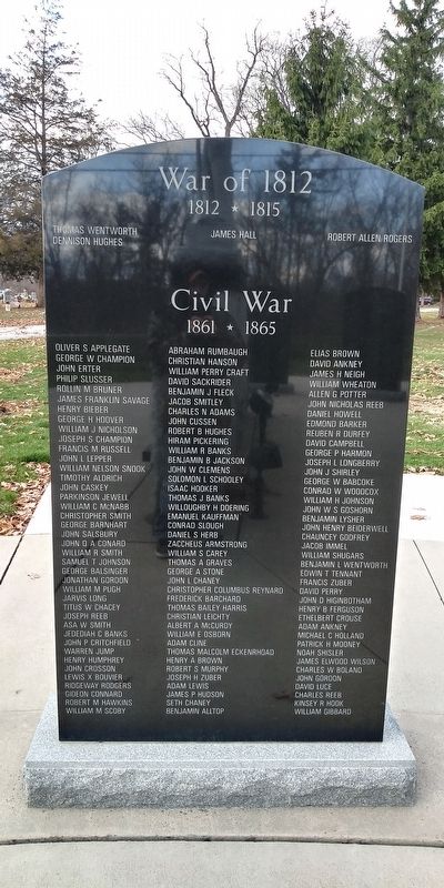 Antwerp's War of 1812 - Civil War Veterans Memorial image. Click for full size.