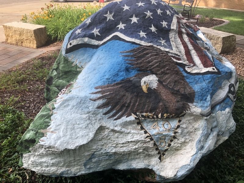 Conrad Freedom Rock Veterans Memorial (North East Side) image. Click for full size.