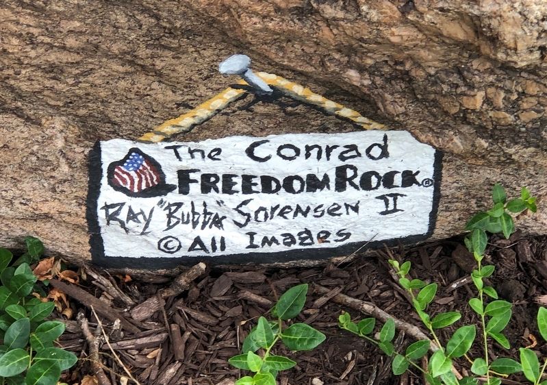 Conrad Freedom Rock Veterans Memorial Artist's Signature image. Click for full size.