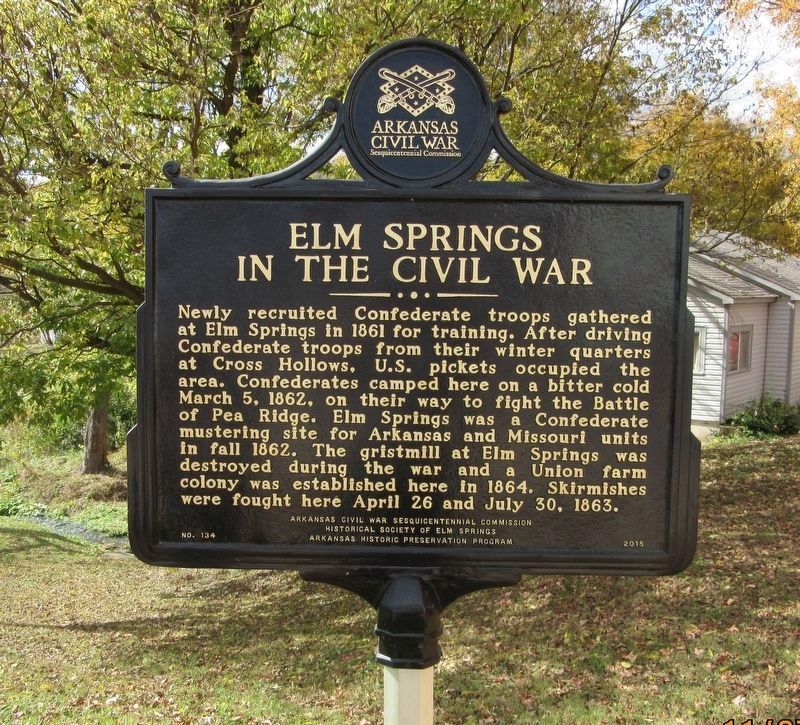 Elm Springs in the Civil War Marker image. Click for full size.