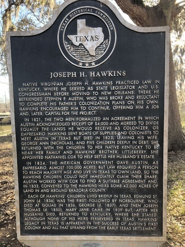Joseph H. Hawkins Marker image. Click for full size.