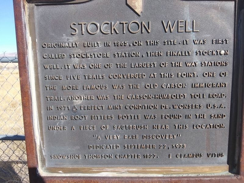 Stockton well Marker image. Click for full size.