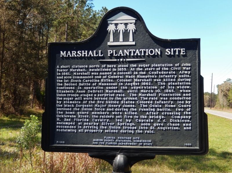 Marshall Plantation Site Marker image. Click for full size.