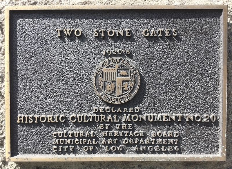 Two Stone Gates Marker image. Click for full size.