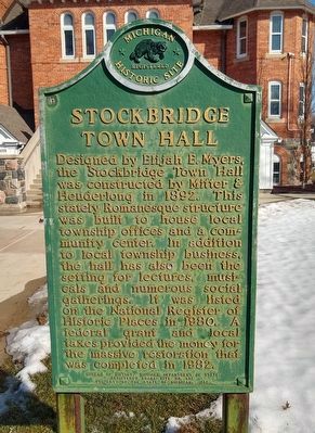 Stockbridge Town Hall Marker image. Click for full size.