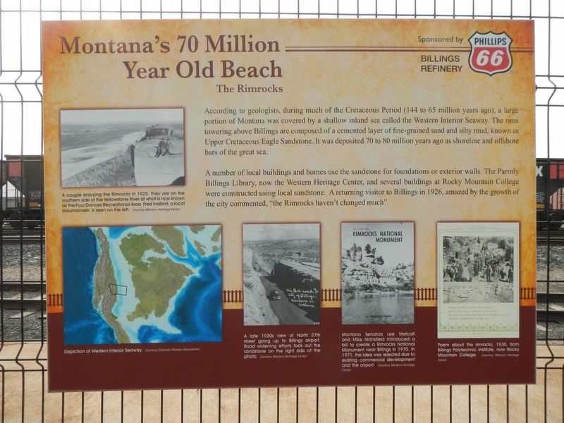 Montana's 70 Million Year Old Beach Marker image. Click for full size.
