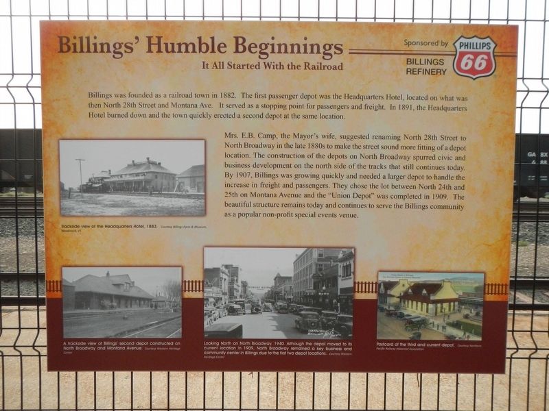 Billings' Humble Beginnings Marker image. Click for full size.