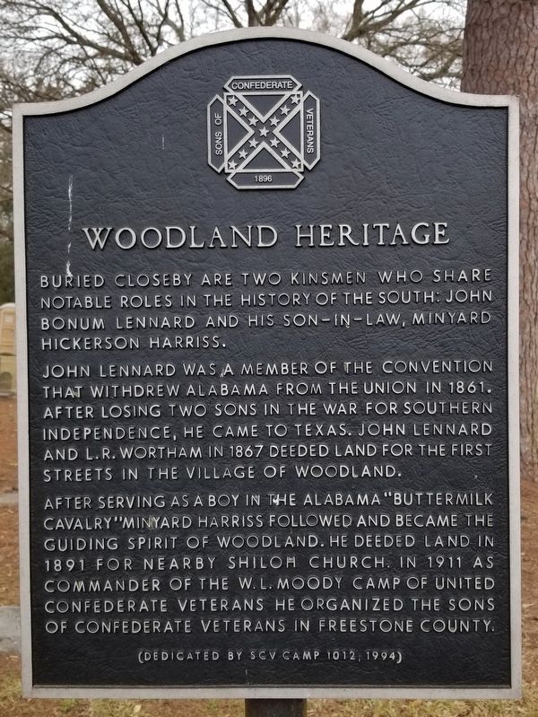 Woodland Heritage Marker image. Click for full size.