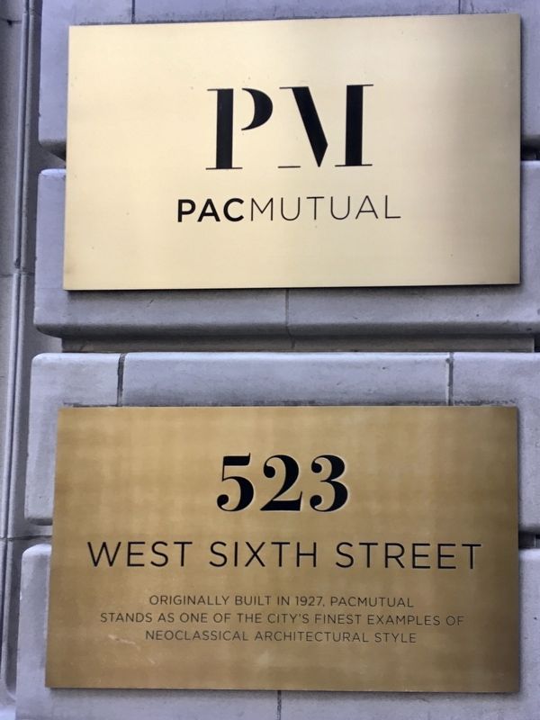 Pacific Mutual Building Marker image. Click for full size.