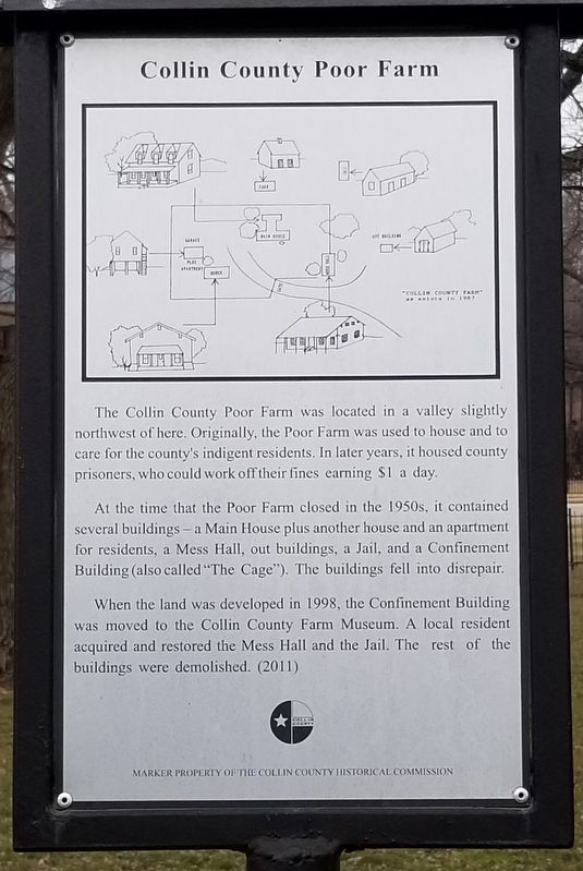 Collin County Poor Farm Marker image. Click for full size.