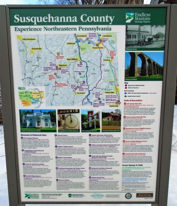 Susquehanna County Marker. Click for full size. Susquehanna County Marker image. Click for full size.