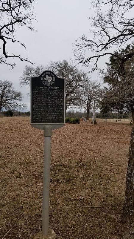 Sessions Cemetery and Marker. Click for full size. Sessions Cemetery and Marker image. Click for full size.