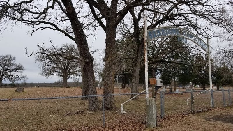 The front entrance to the Sessions Cemetery and Marker. Click for full size. The front entrance to the Sessions Cemetery and Marker image. Click for full size.