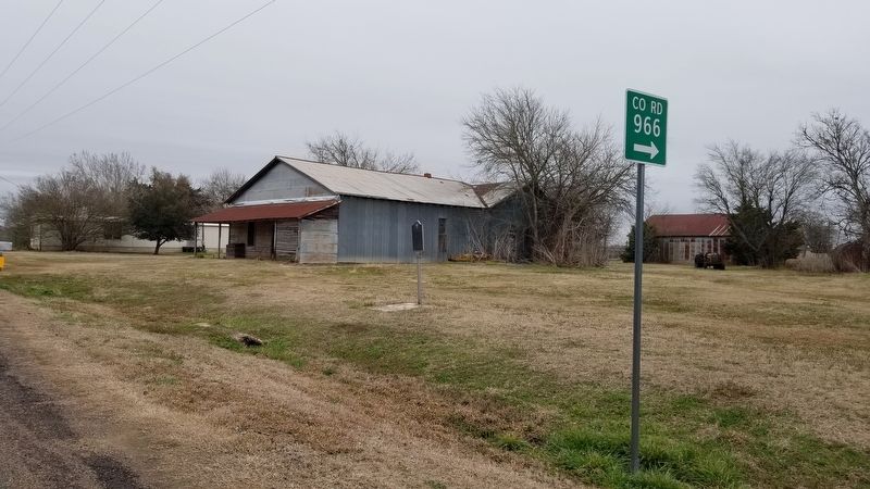 The view of the Ghost Town of Cotton Gin Marker from the road image. Click for full size.