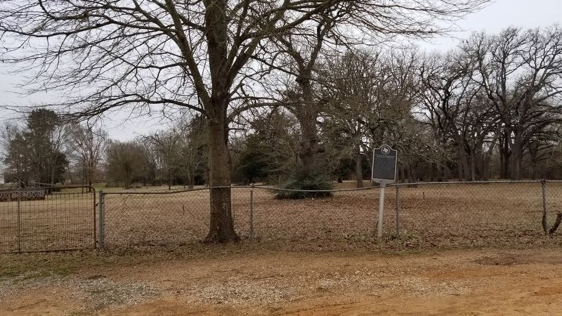 The view of the Oak Island Presbyterian Church and Cemetery Marker from the road image. Click for full size.