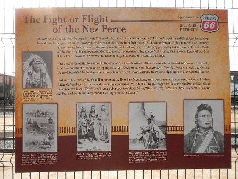 The Fight or Flight of the Nez Perce Marker image. Click for full size.