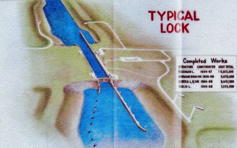 Marker detail: Typical Cross Florida Barge Canal Lock image. Click for full size.