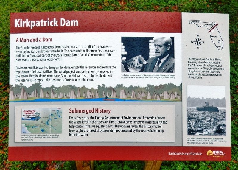 Kirkpatrick Dam Marker image. Click for full size.