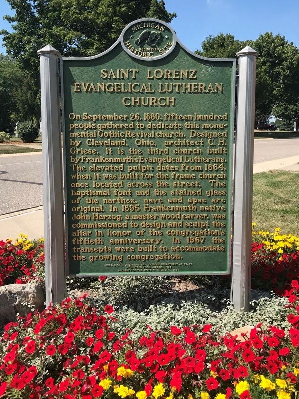 Saint Lorenz Evangelical Lutheran Church Marker image. Click for full size.