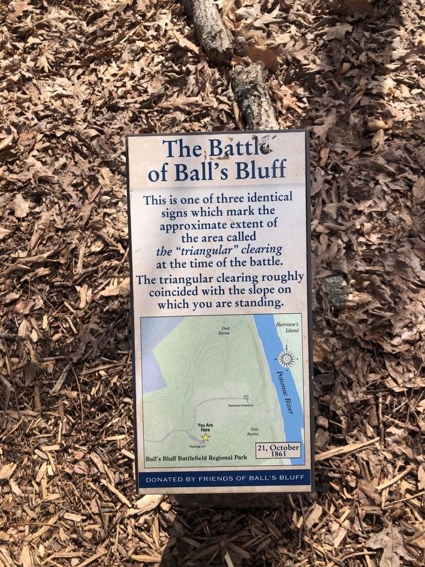 The Battle of Ball's Bluff Marker image. Click for full size.