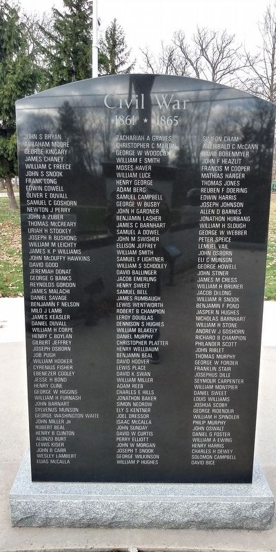Antwerp's Civil War Veterans Memorial image. Click for full size.