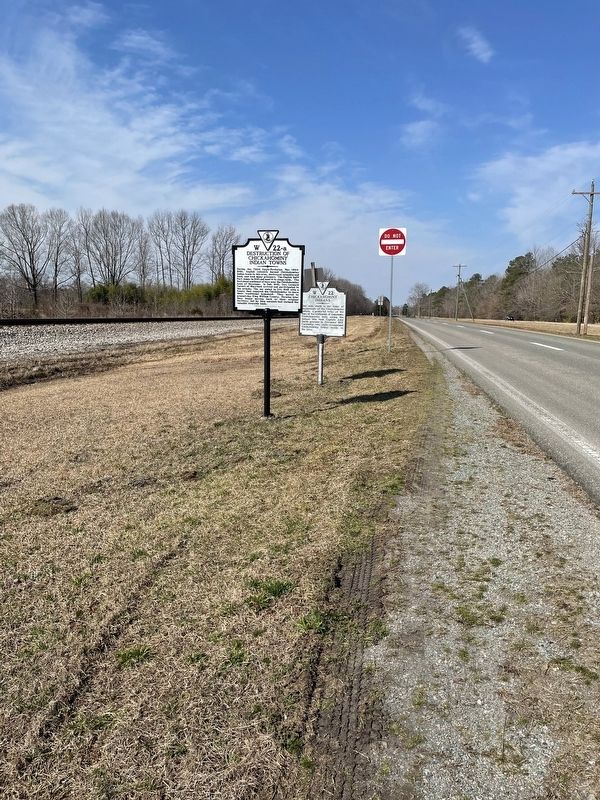 Destruction of Chickahominy Indian Towns Marker image. Click for full size.