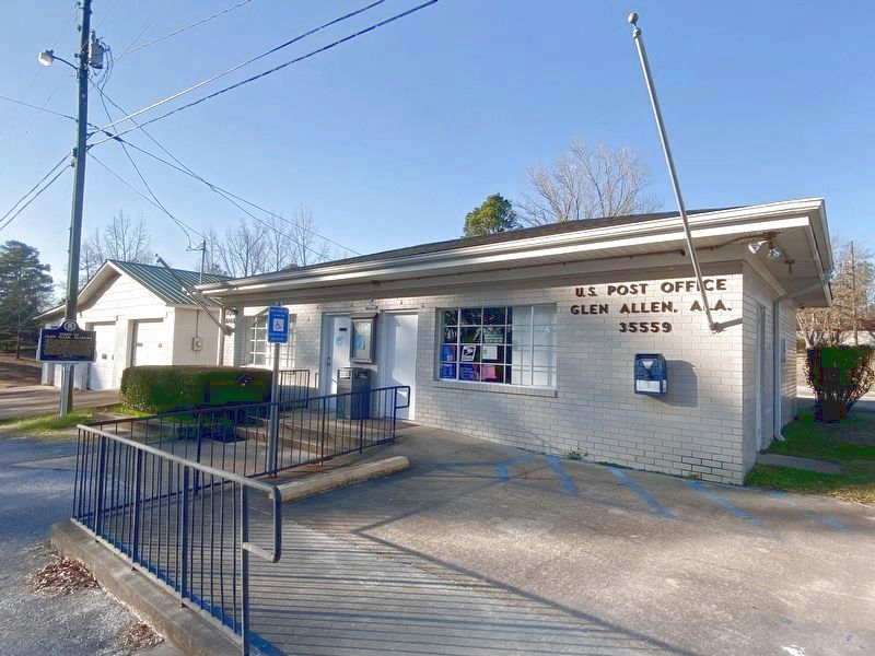 Town of Glen Allen, Alabama Marker at Post Office. image. Click for full size.