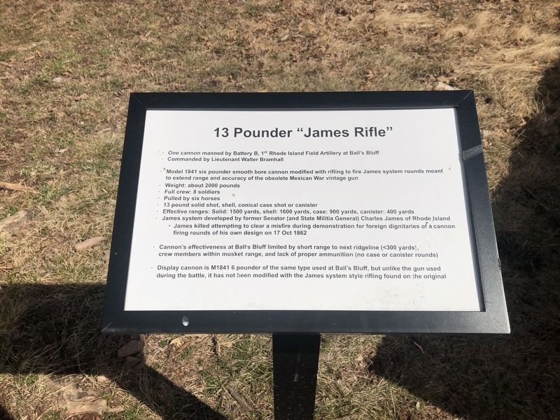 13 Pounder "James Rifle" Marker image. Click for full size.