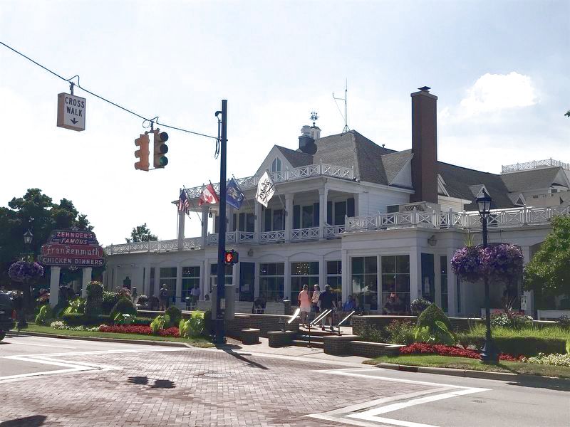 View of Zehnder's from the Crosswalk between Zehnder's and Bavarian Inn image. Click for full size.