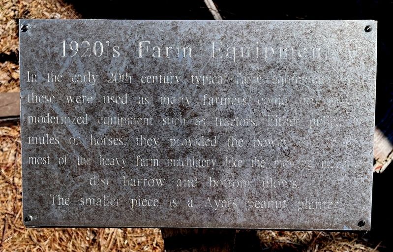1920s Farm Equipment Marker. Click for full size. 1920s Farm Equipment Marker image. Click for full size.