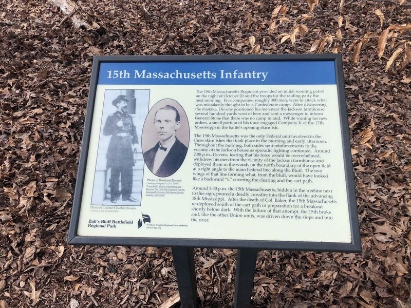 15th Massachusetts Infantry Marker image. Click for full size.