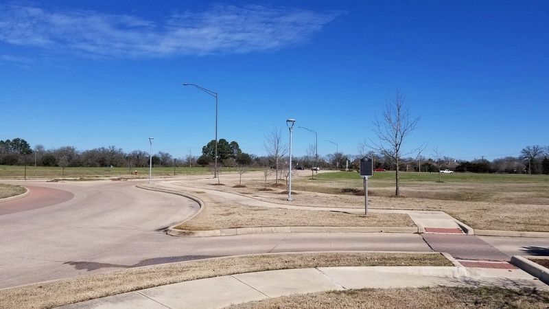 The view of the Rock Prairie School and Church Marker at the roundabout image. Click for full size.