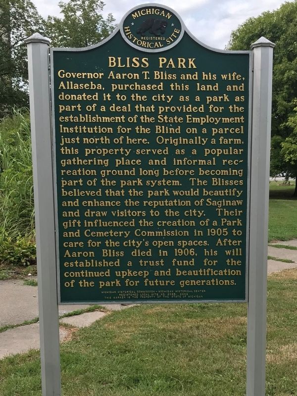 Bliss Park Marker, Side Two image. Click for full size.
