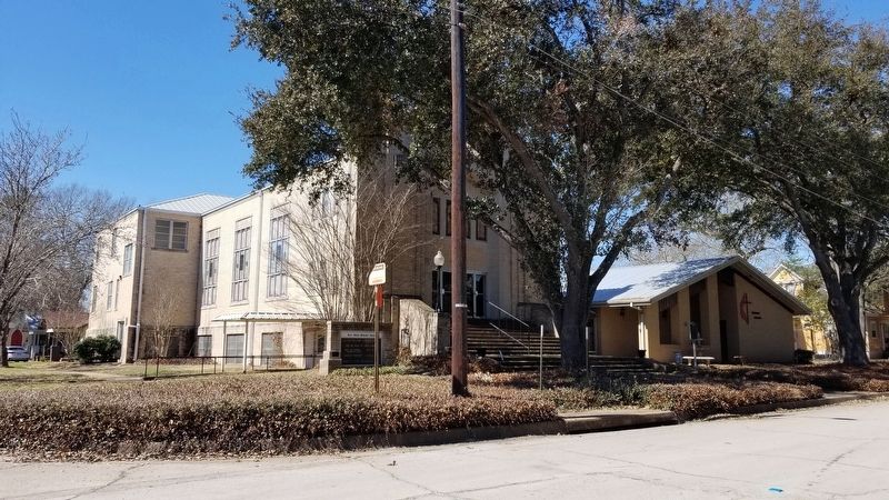 The view of the Grace United Methodist Church and Marker from the road. Click for full size. The view of the Grace United Methodist Church and Marker from the road image. Click for full size.