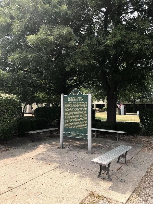 Saginaw Valley Lumbering Era Marker image. Click for full size.