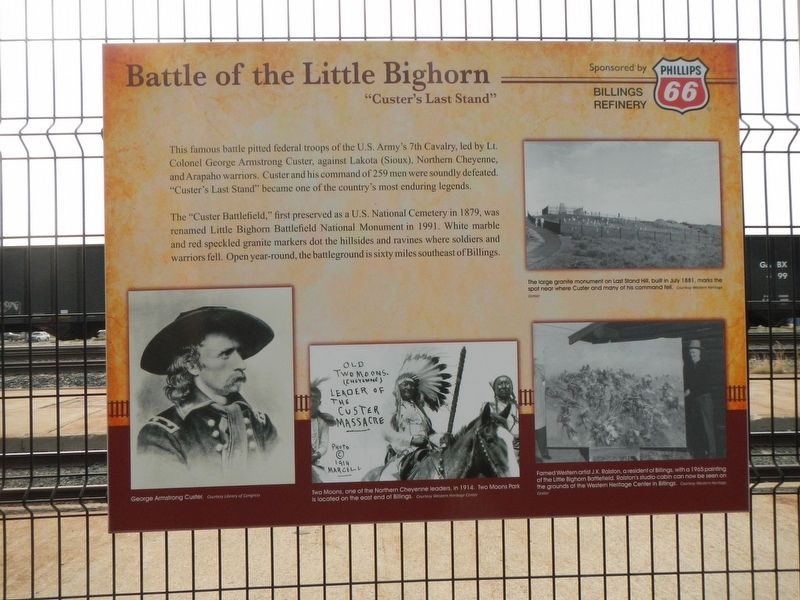 Battle of the Little Bighorn Marker image. Click for full size.